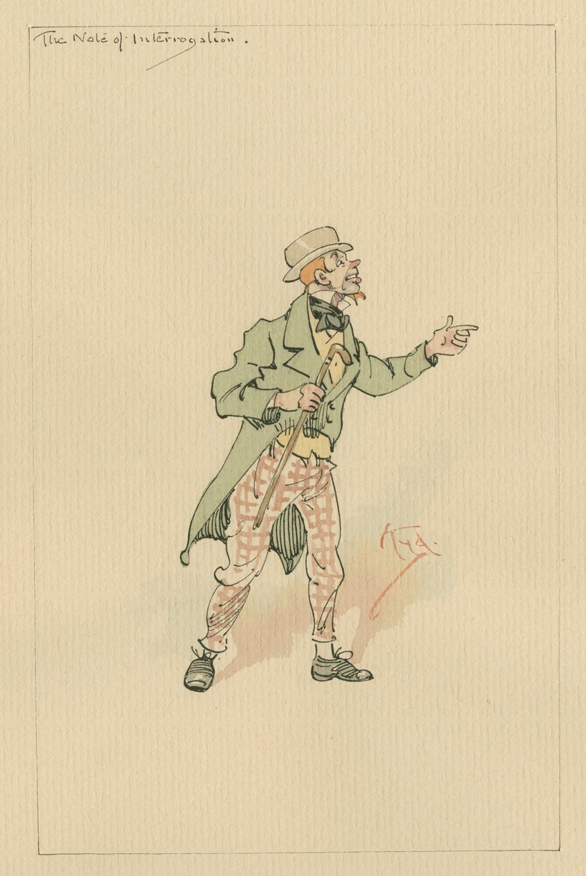 Kuulustelun muistio, 1920-luku (tussi ja tussi, wc paperille). tekijältä Joseph Clayton Clarke