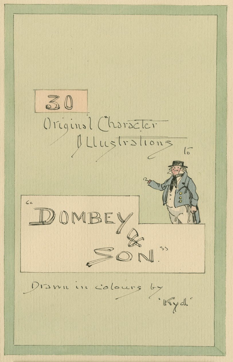 Nimiölehti, 1920-luku (tussi ja muste, wc paperille). tekijältä Joseph Clayton Clarke
