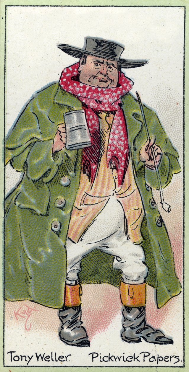 Tony Weller Charles Dickensin teoksesta The Pickwick Papers, 1923 tekijältä Joseph Clayton Clarke