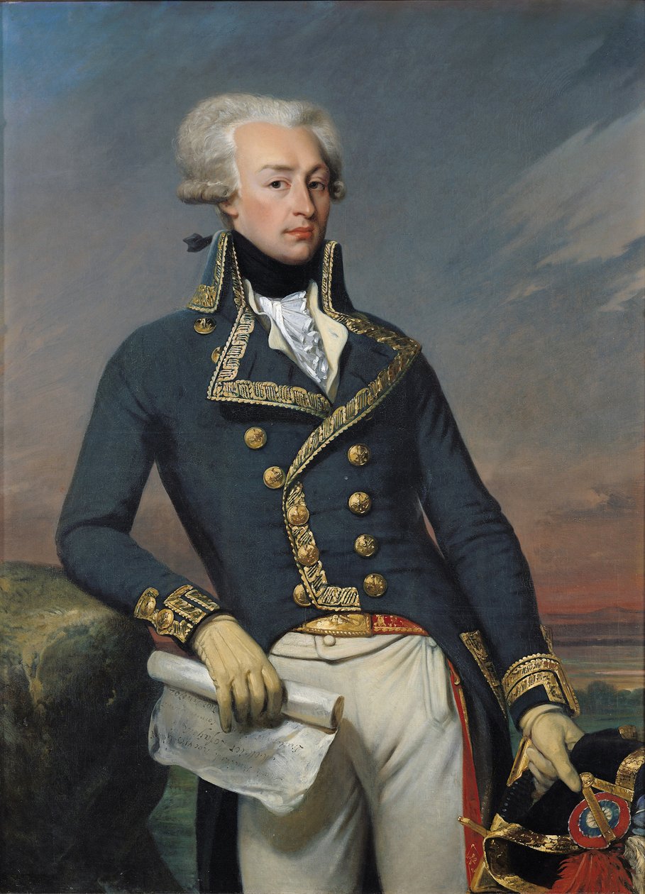 Markiisi de La Fayette Gilbert Motier (1757-1834) muotokuva kenraaliluutnanttina, 1791 tekijältä Joseph Desire Court