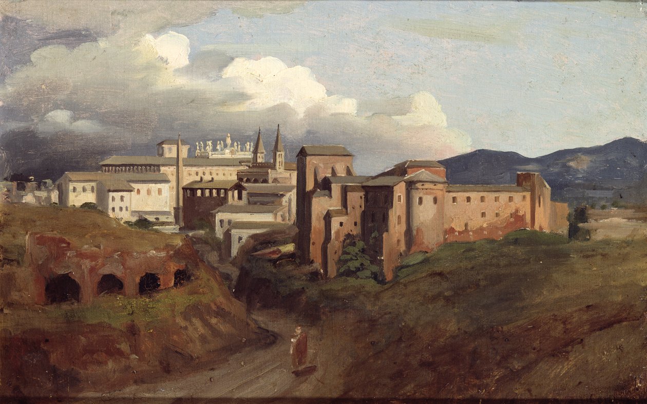 Näkymä St. John Lateranista, Rooma, 1822 tekijältä Joseph Desire Court