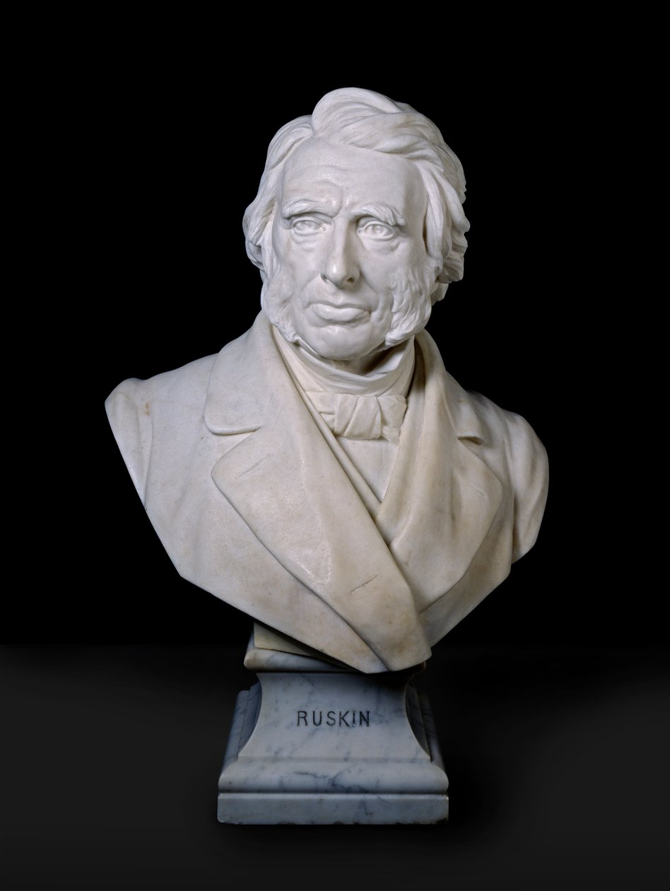 John Ruskinin muotokuva, 1881 (marmori) tekijältä Joseph Edgar Boehm