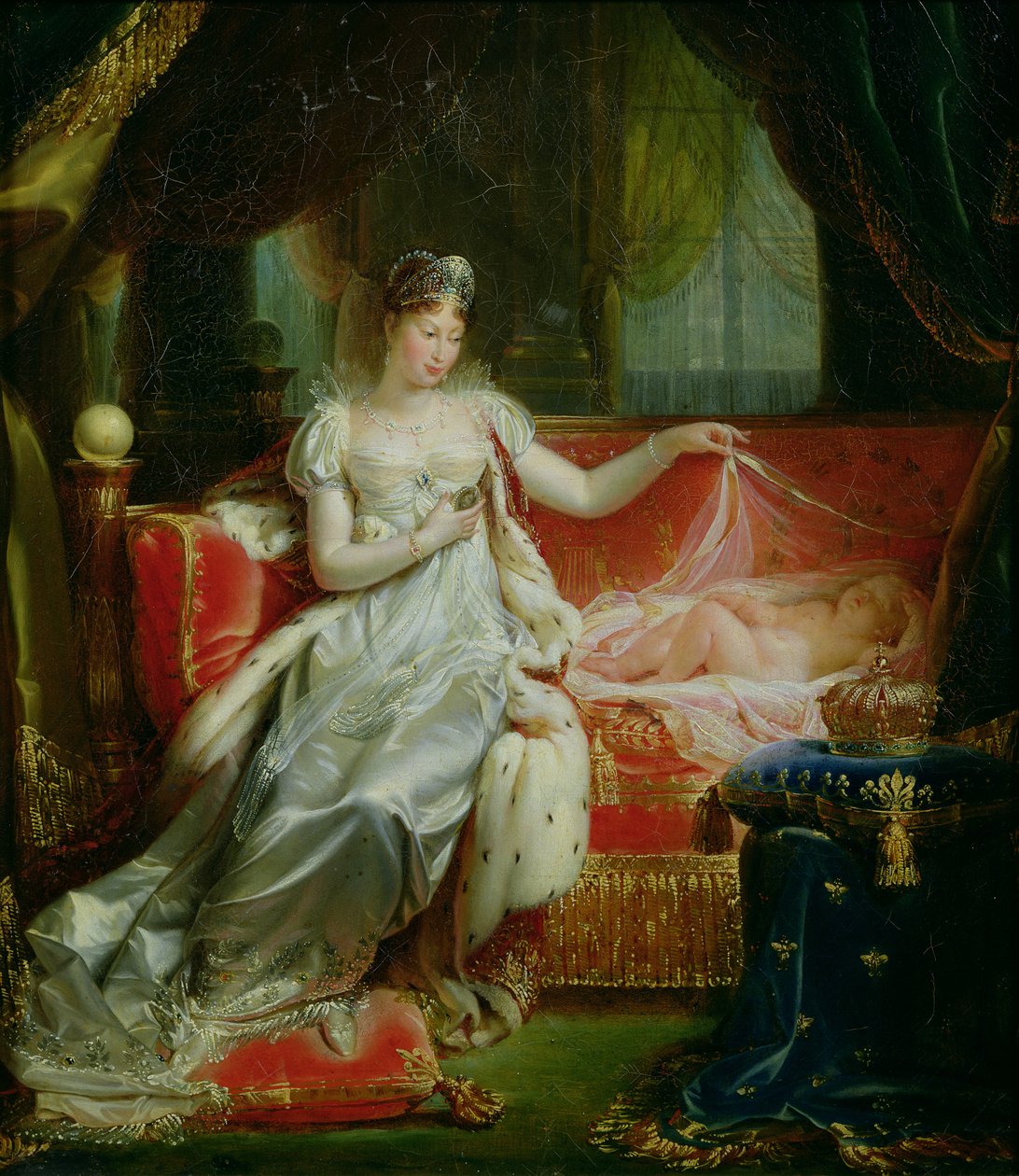 Keisarinna Marie-Louise (1791-1847) ja Rooman kuningas, 1812 tekijältä Joseph Franque