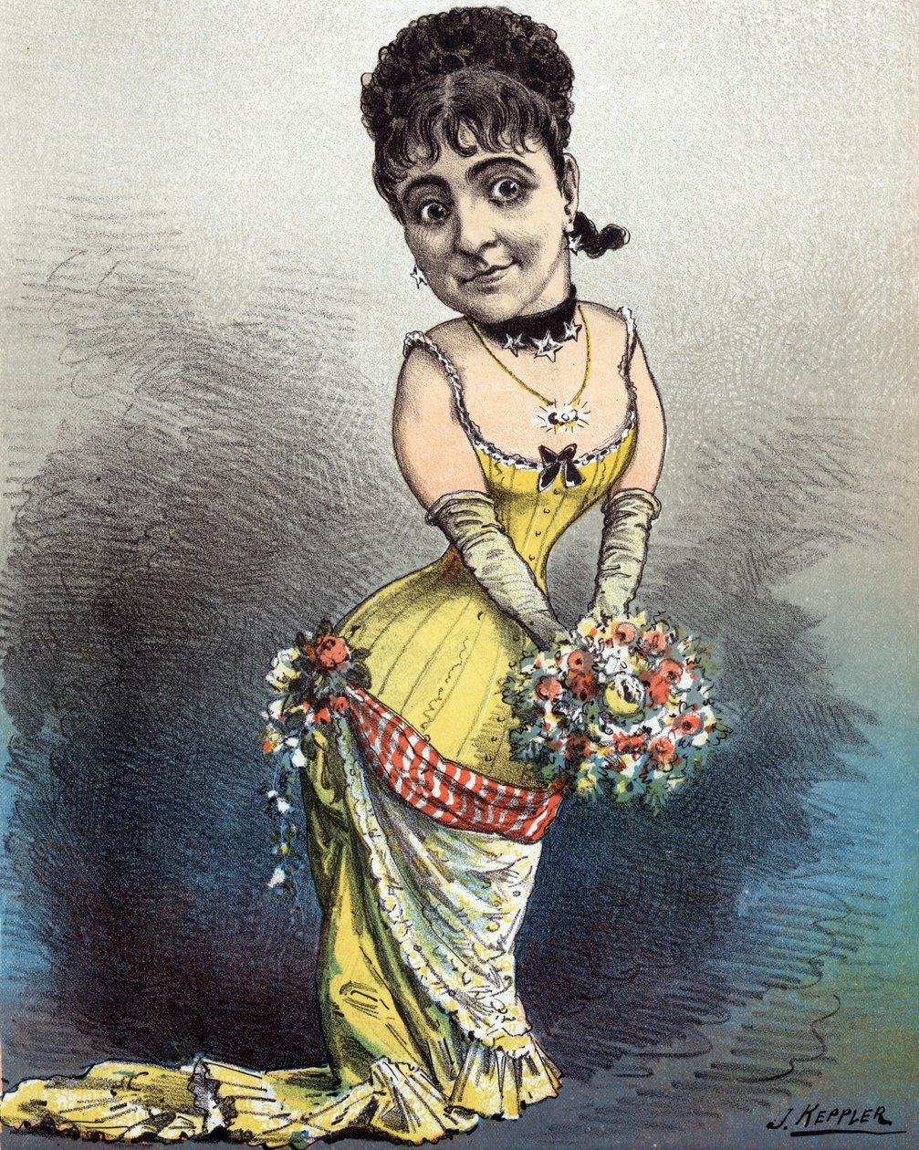 Adelina Patti, ikuinen primadonna, 1881 tekijältä Joseph Keppler