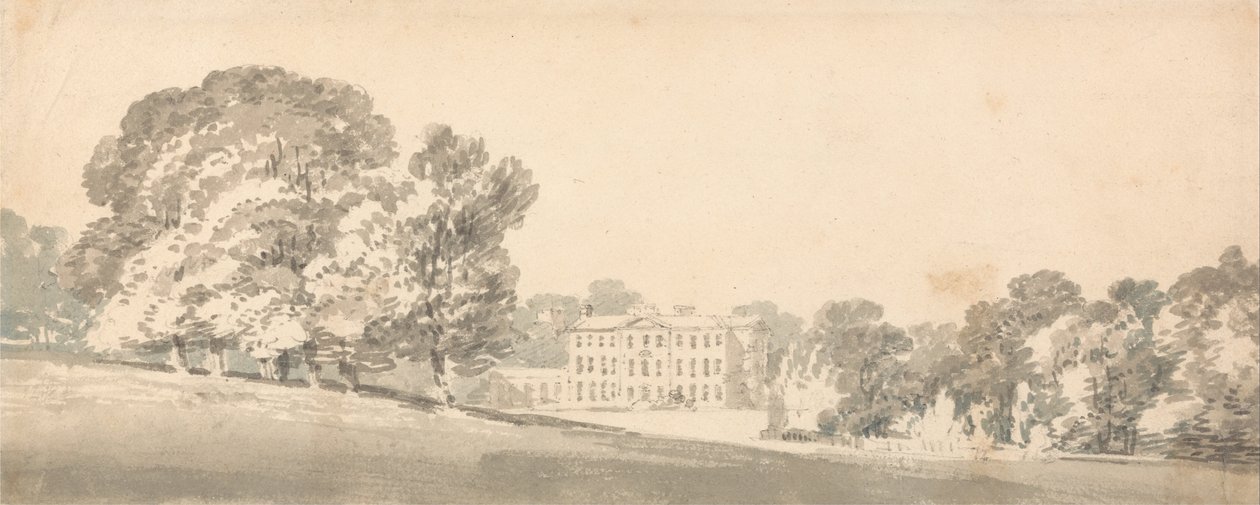 Kolmikerroksinen georgialainen talo puistossa tekijältä Joseph Mallord William Turner