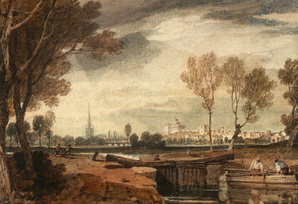 Abingdon, Oxfordshire, n. 1805 tekijältä Joseph Mallord William Turner
