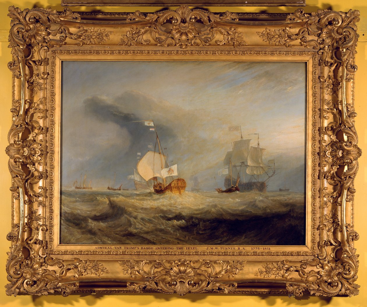 Admiral Van Trompin proomu Texelin sisäänkäynnillä, 1645, 1831 tekijältä Joseph Mallord William Turner