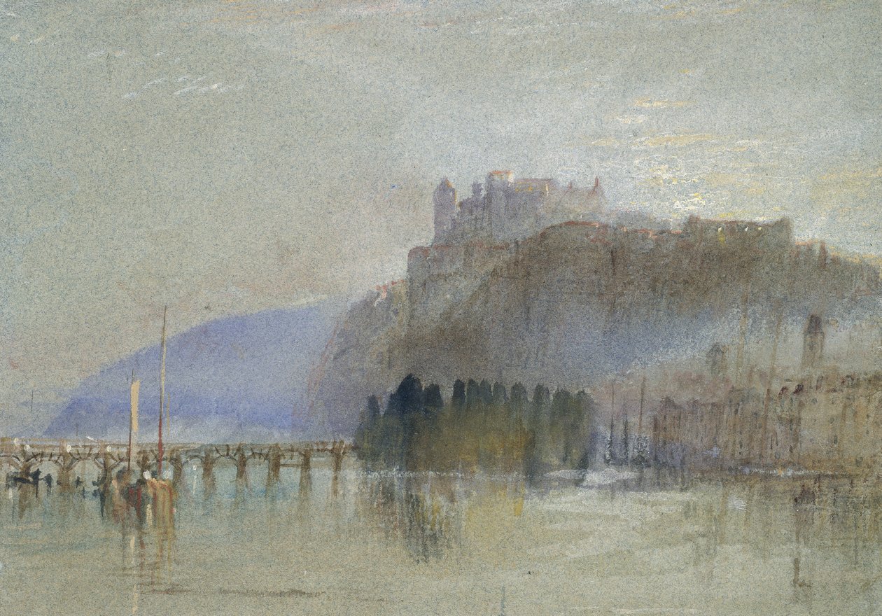 Amboise, n. 1830 (akvarelli, bodycolor ja tussi ja ruskea muste). tekijältä Joseph Mallord William Turner