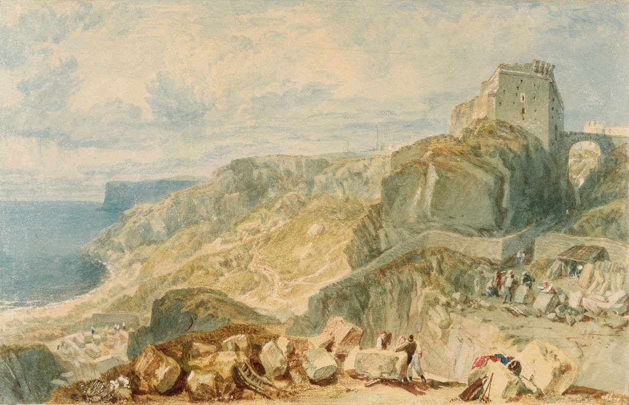 Bow and Arrow Castle, Isle of Portland tekijältä Joseph Mallord William Turner