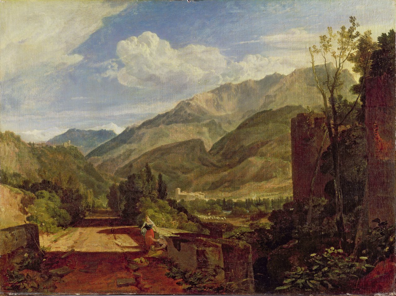 Chateau de St. Michael, Bonneville, Savoy, 1803 tekijältä Joseph Mallord William Turner