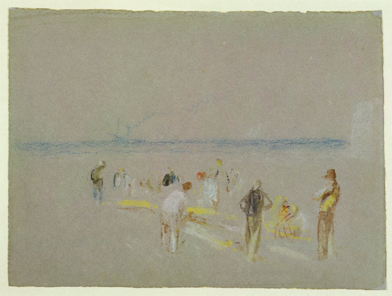 Kriketti Goodwin Sandsilla (liitu, wc ja vartaloväri paperilla) tekijältä Joseph Mallord William Turner