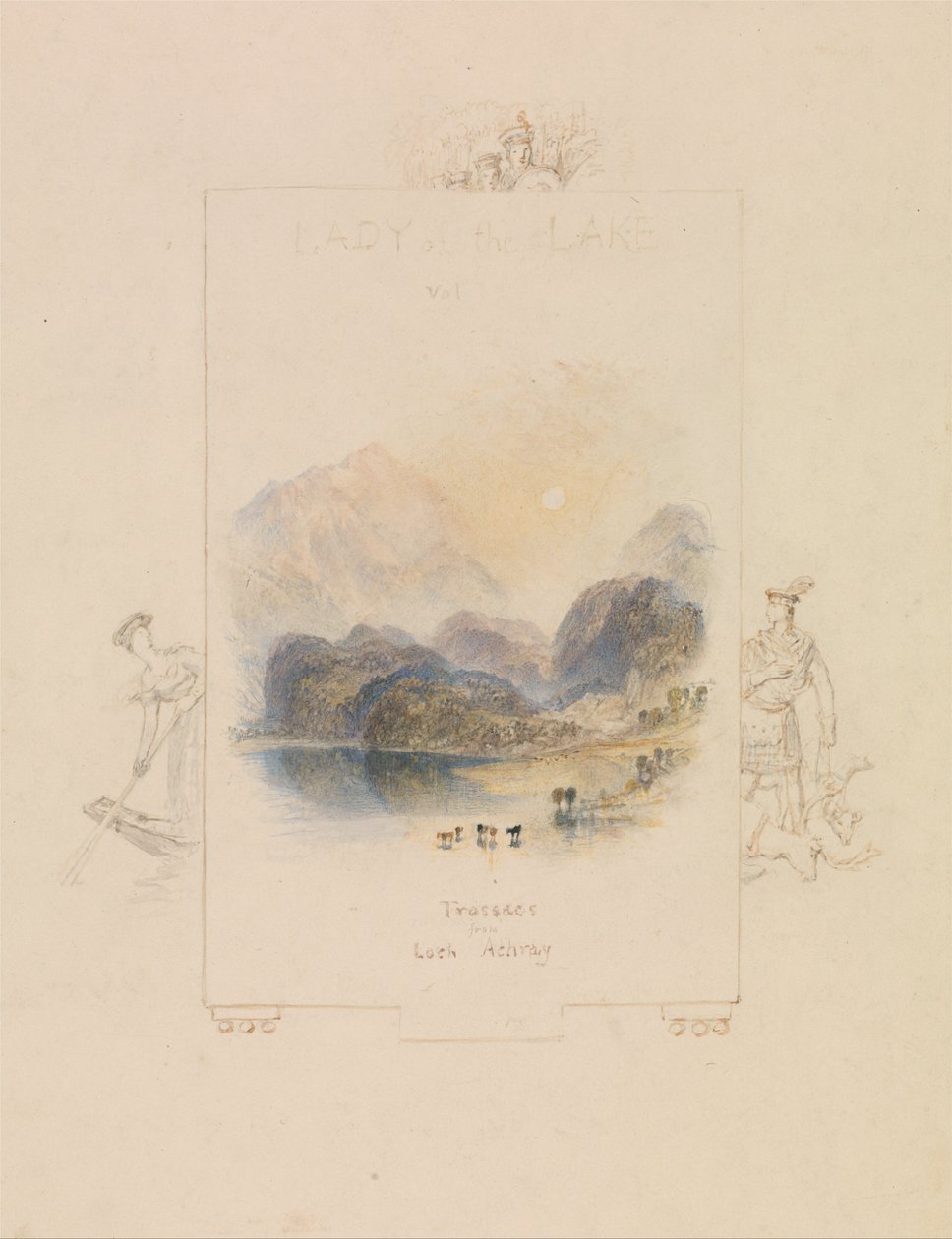 Kuvitus Walter Scottsin järven naiselle, Loch Achraylle tekijältä Joseph Mallord William Turner