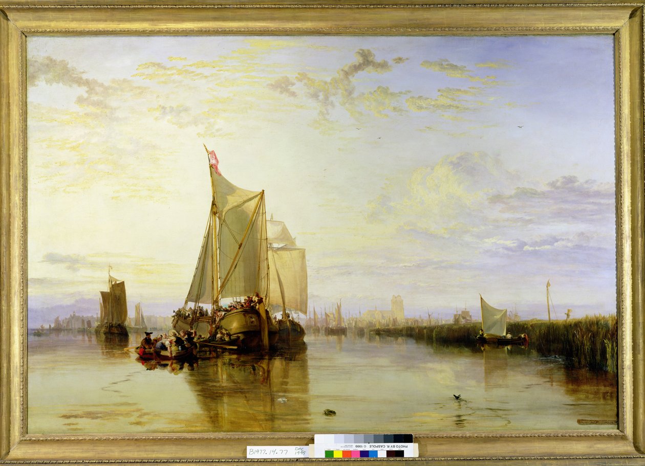 Dort tai Dordrecht: Rotterdamista lähtenyt pakettilaiva Dort, 1817-18. tekijältä Joseph Mallord William Turner
