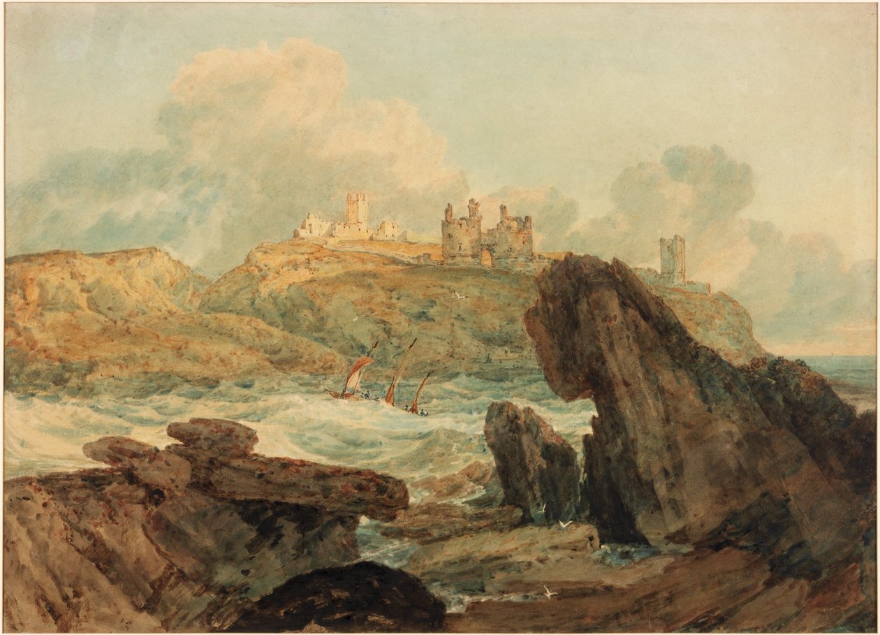 Dunstanburghin linna (vartalon väri) tekijältä Joseph Mallord William Turner