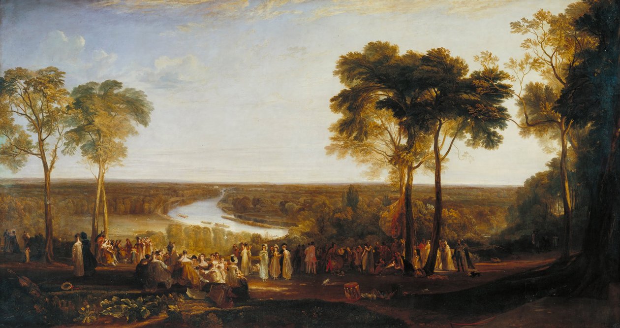 Englanti- Richmond Hill, Prince Regentsin syntymäpäivänä tekijältä Joseph Mallord William Turner