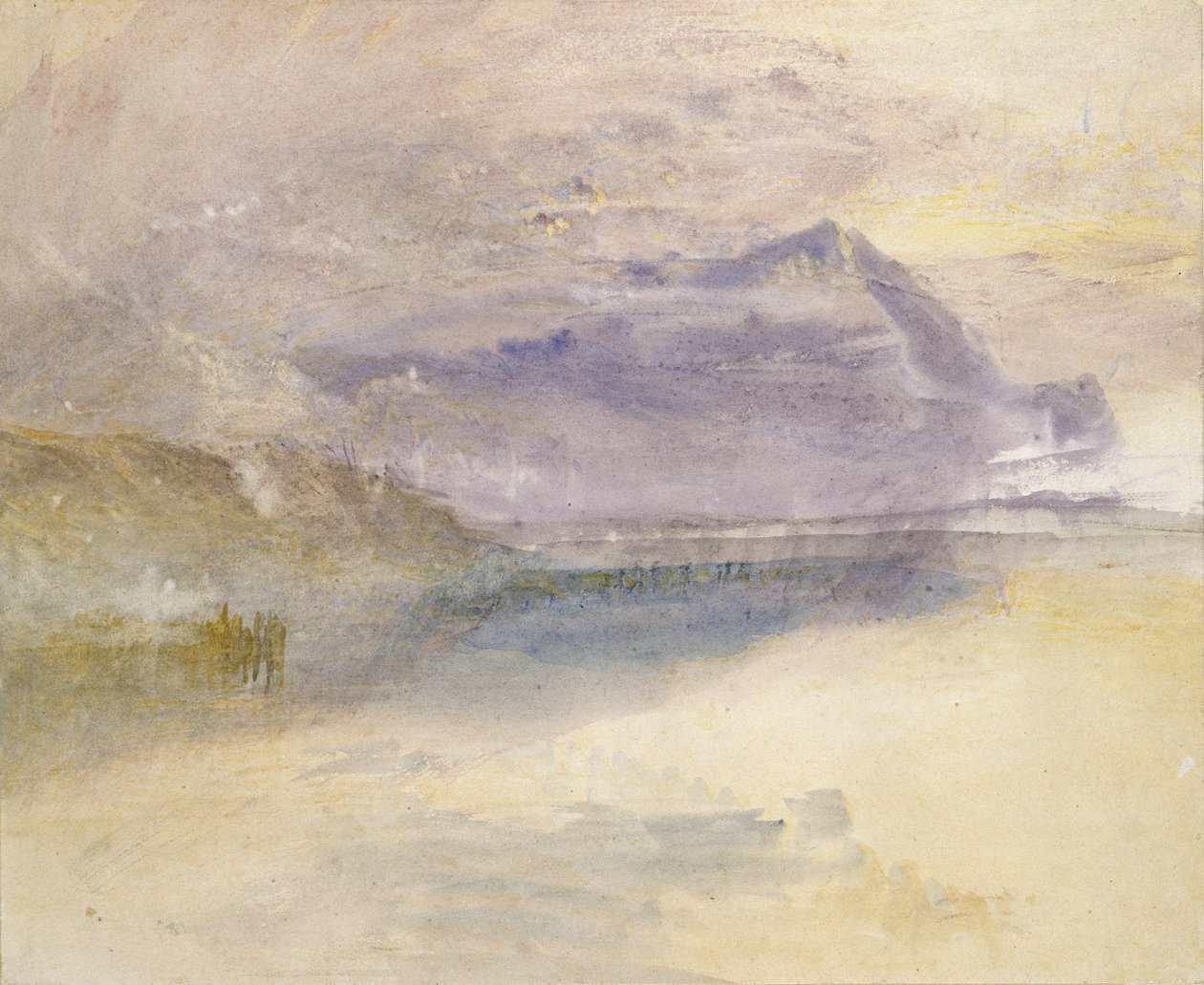 Ilta: Pilvi Rigi-vuorella Zugista katsottuna, n. 1841 tekijältä Joseph Mallord William Turner