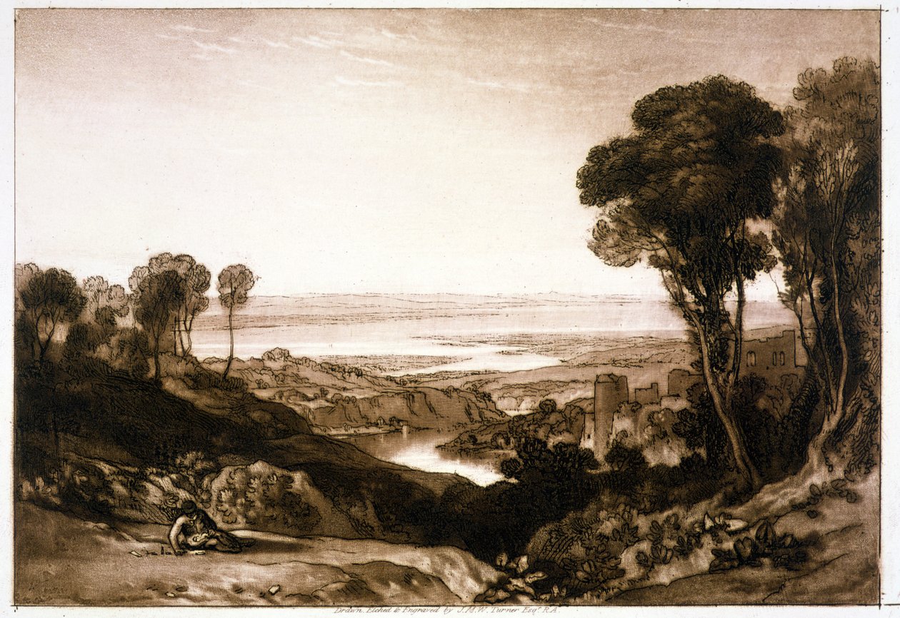 F.28.I Severnin ja Wyen risteys, Liber Studiorumista, 1811 tekijältä Joseph Mallord William Turner