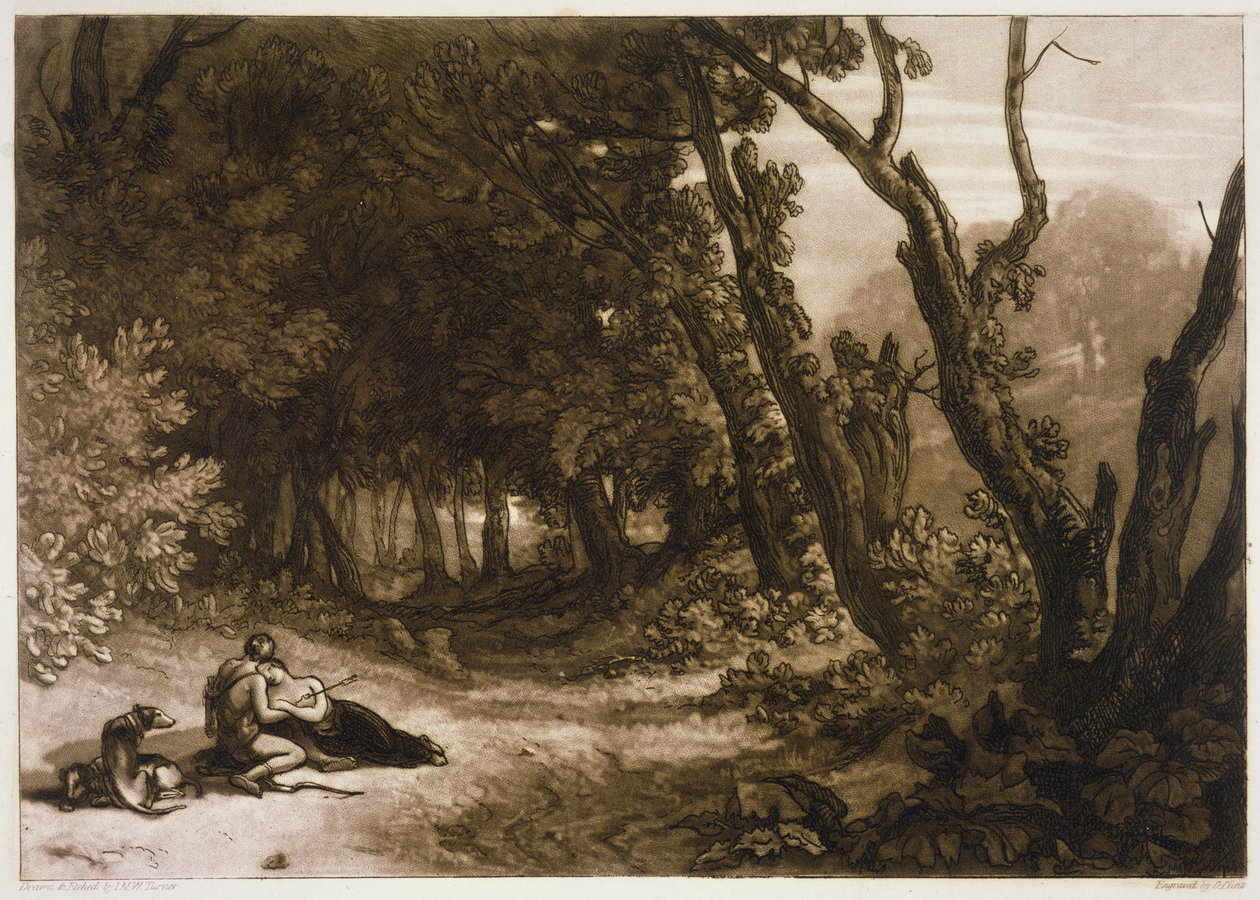 F.41.I Procris ja Cephalus, "Liber Studiorumista", kaivertanut George Clinton, 1812 tekijältä Joseph Mallord William Turner