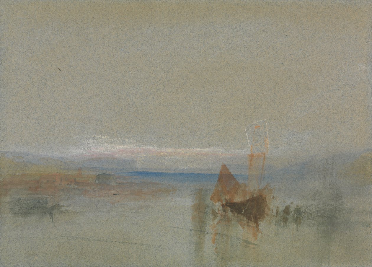 Kalastusveneet hämmästyivät Havren rannalta tekijältä Joseph Mallord William Turner