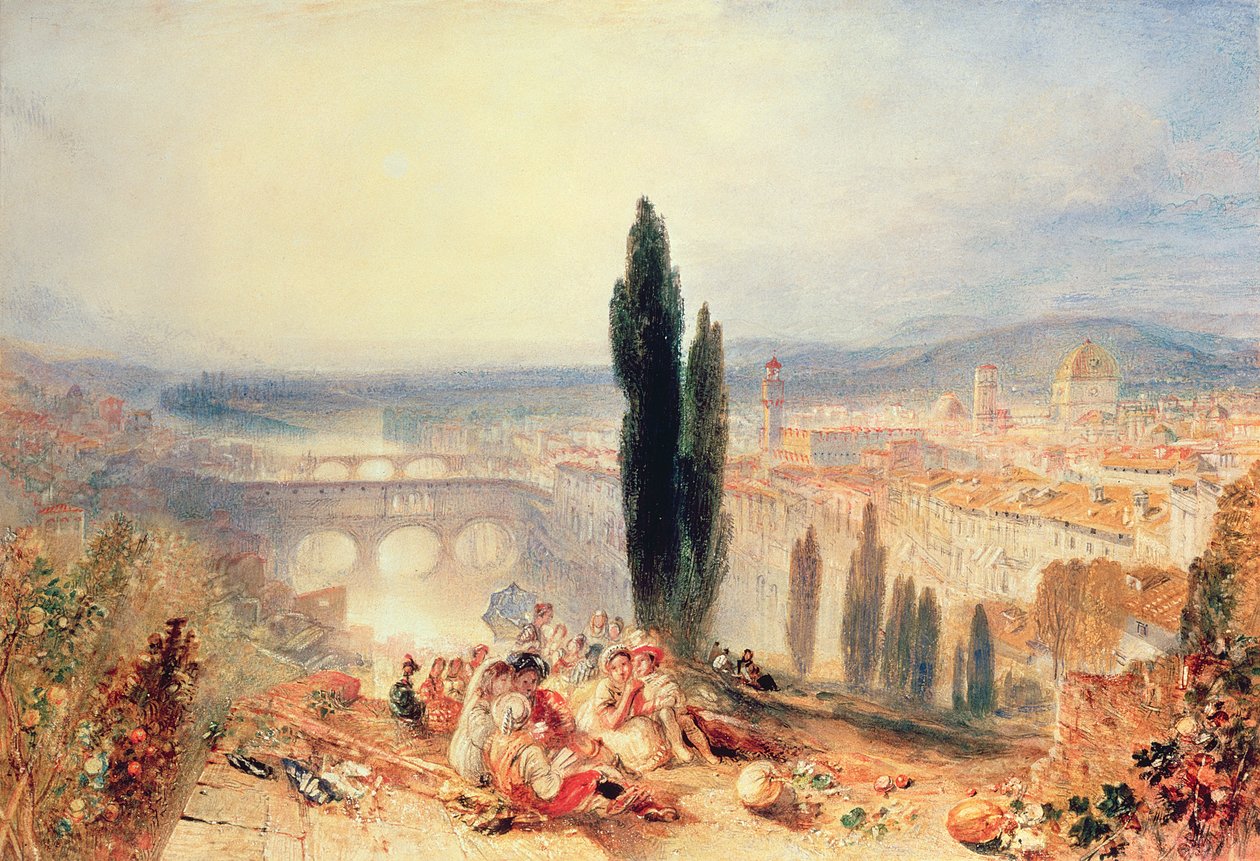 Firenze San Miniaton läheltä, 1828 tekijältä Joseph Mallord William Turner