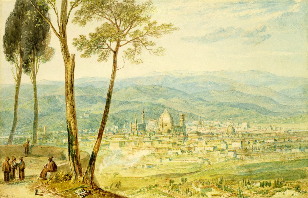 Firenze tieltä Fiesoleen tekijältä Joseph Mallord William Turner