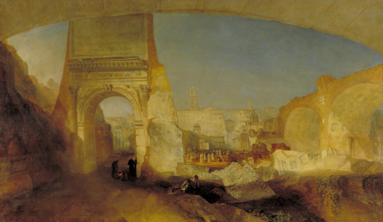 Roman Forum, herra Soanes -museolle tekijältä Joseph Mallord William Turner