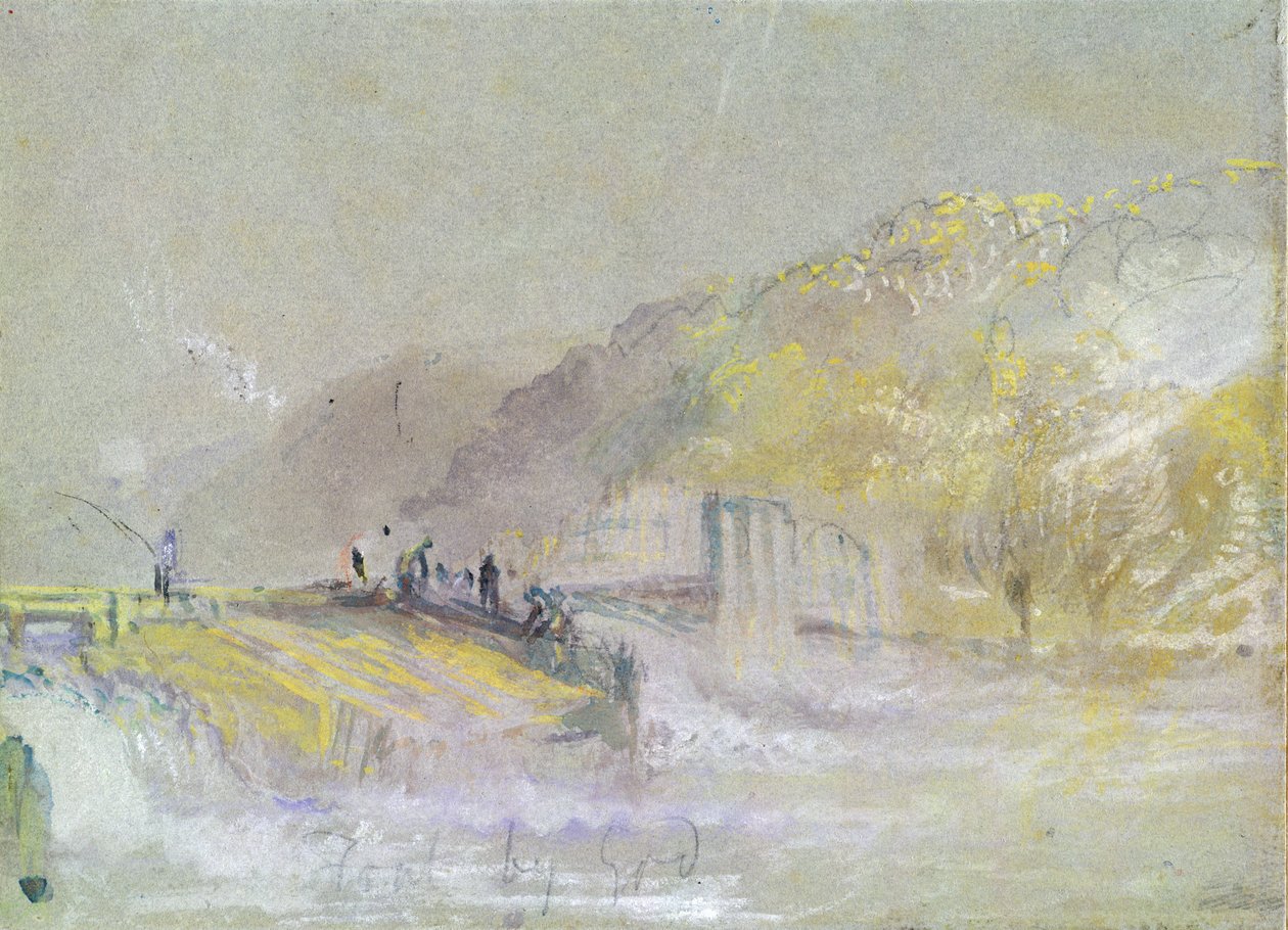 Jumalan tekemä virhe: 1830 (wc ja vartaloväri, lyijykynä ja liitu paperille). tekijältä Joseph Mallord William Turner