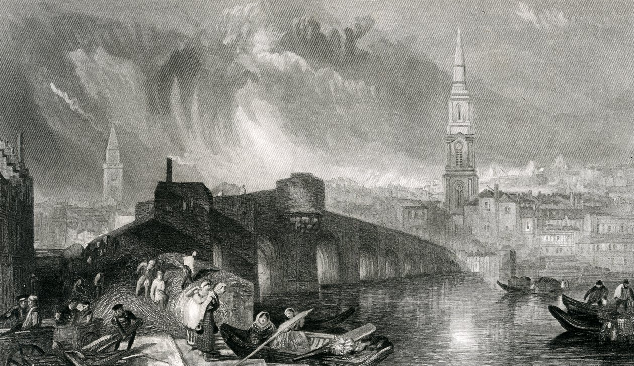 Inverness, kaiverrus W. Miller, 1836 tekijältä Joseph Mallord William Turner