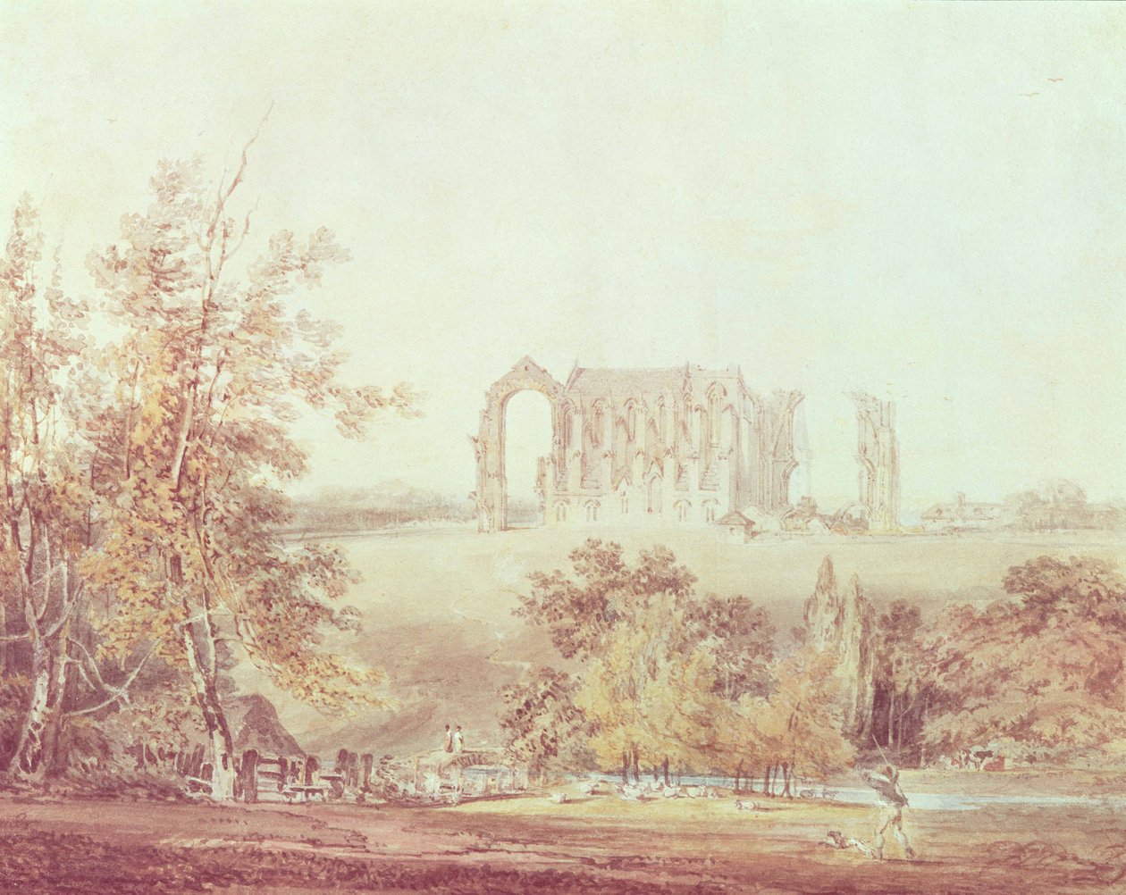 Malmesbury Abbey tekijältä Joseph Mallord William Turner
