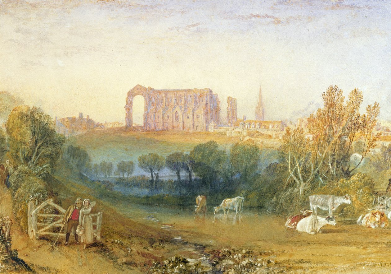 Malmesbury Abbey, 1826 tekijältä Joseph Mallord William Turner