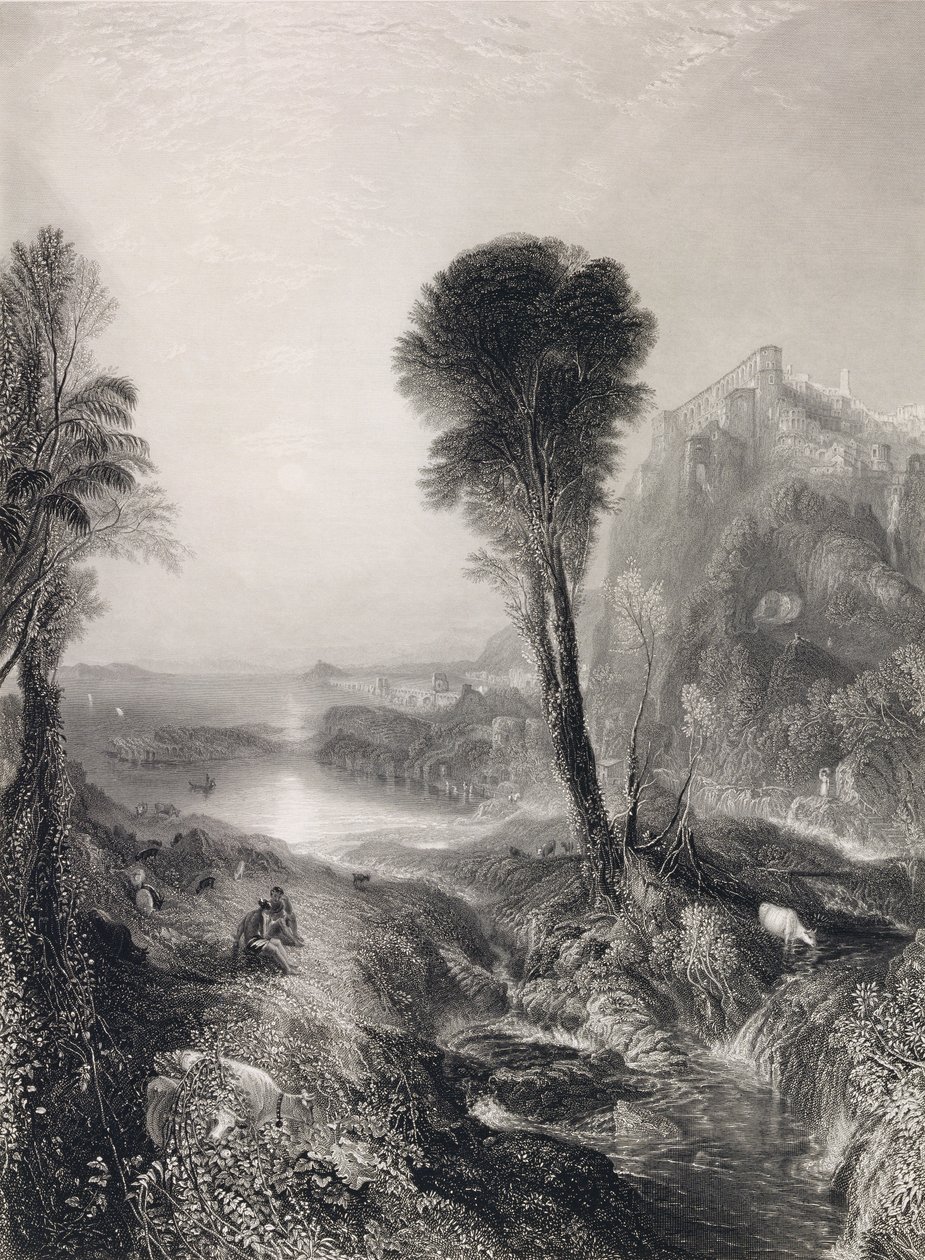 Mercury and Argus, kaivertaja James T. Willmore (1800-63) 1841 (etsaus ja kaiverrus). tekijältä Joseph Mallord William Turner
