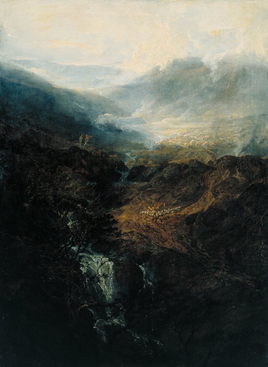 Aamu Coniston Fellsissä, Cumberlandissa tekijältä Joseph Mallord William Turner