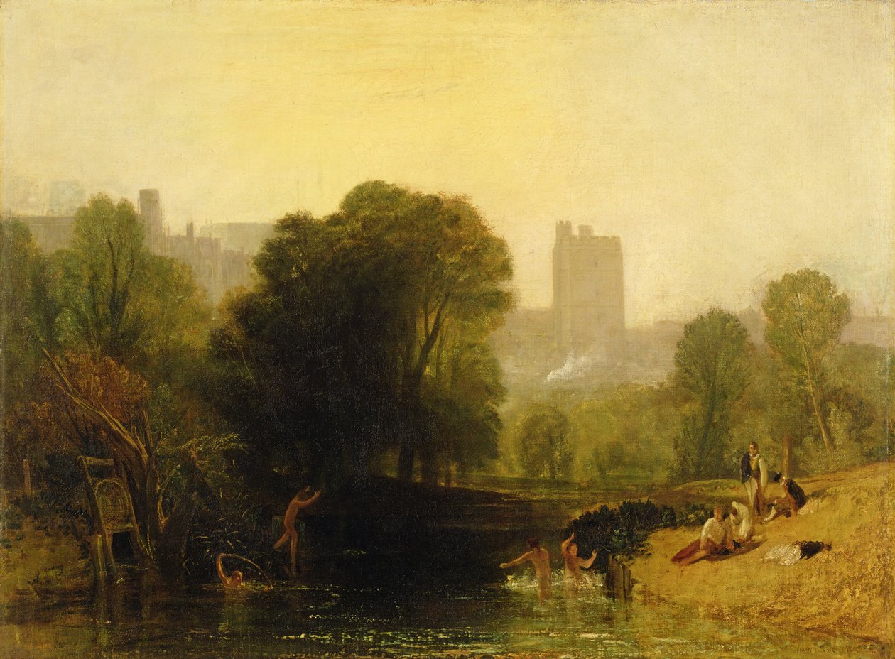 Lähellä Thamesin sulkua, Windsor, n. 1809 tekijältä Joseph Mallord William Turner