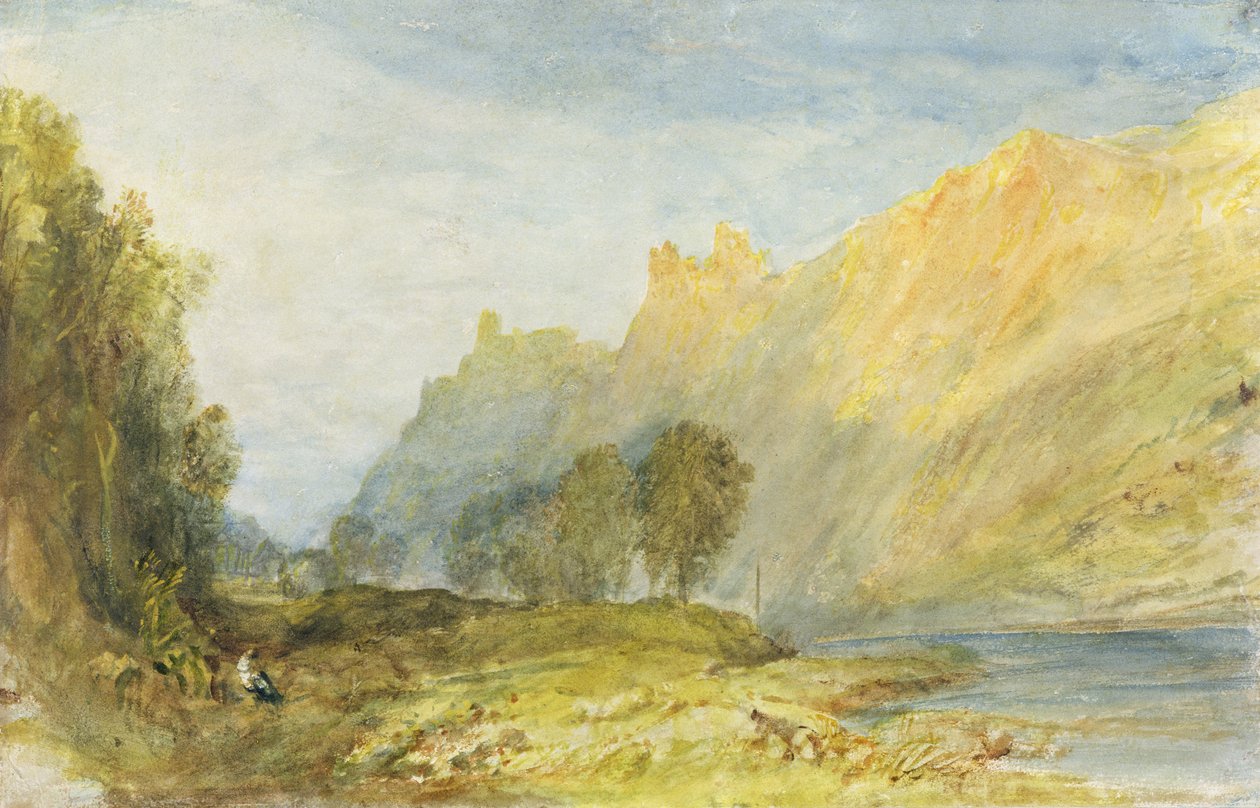 No.1520 Bruderburgen Reinin rannalla, 1817 tekijältä Joseph Mallord William Turner