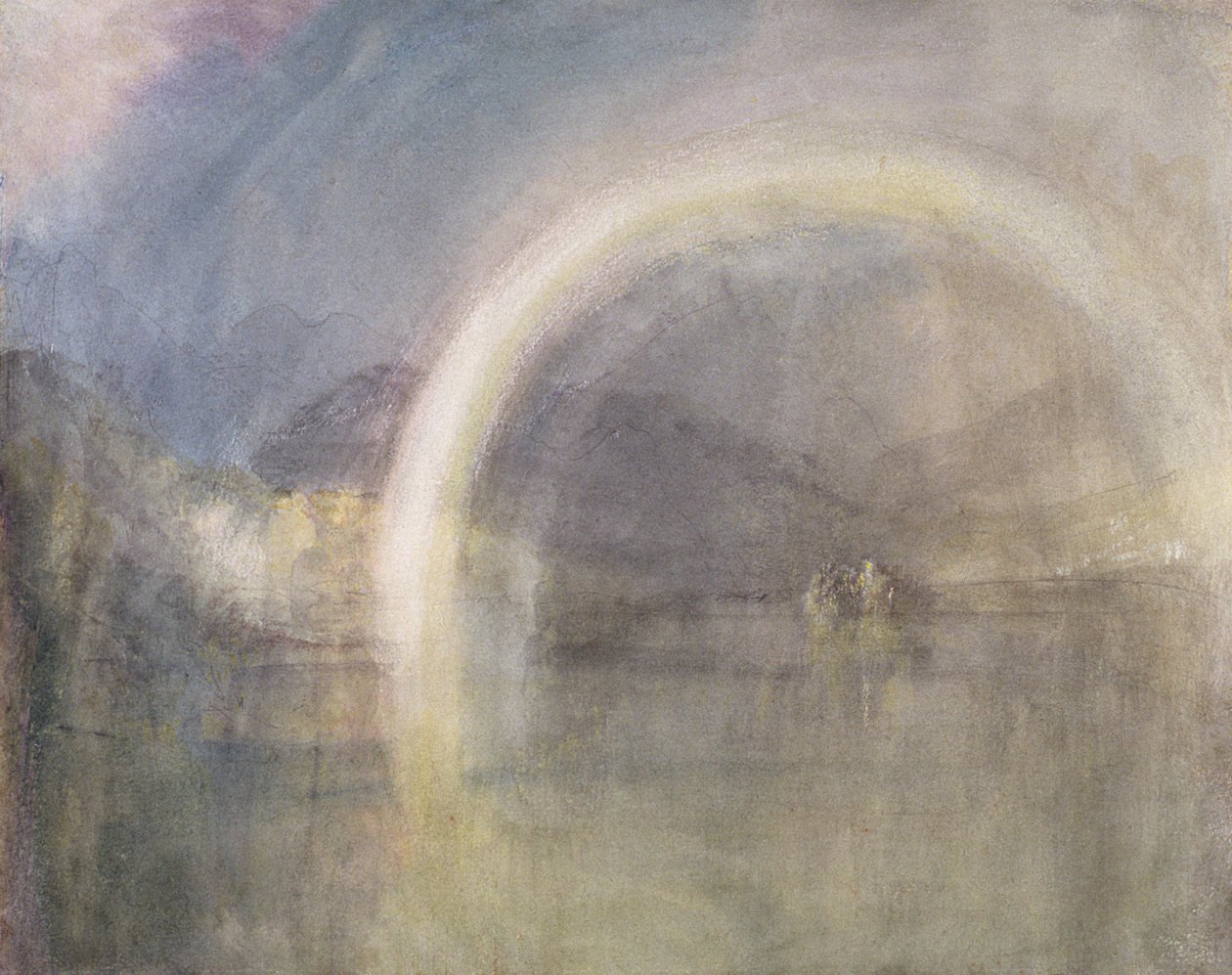 Rainbow Over Loch Awe, n. 1831 tekijältä Joseph Mallord William Turner