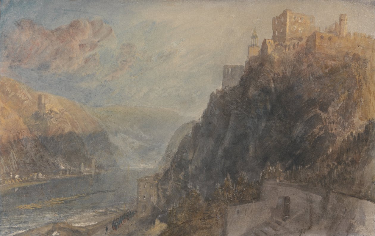 Rheinfels Katz ja Gourhausen tekijältä Joseph Mallord William Turner