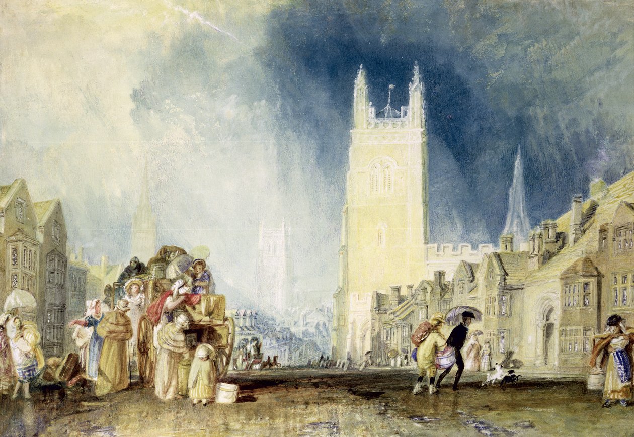 Stamford, n. 1828 tekijältä Joseph Mallord William Turner