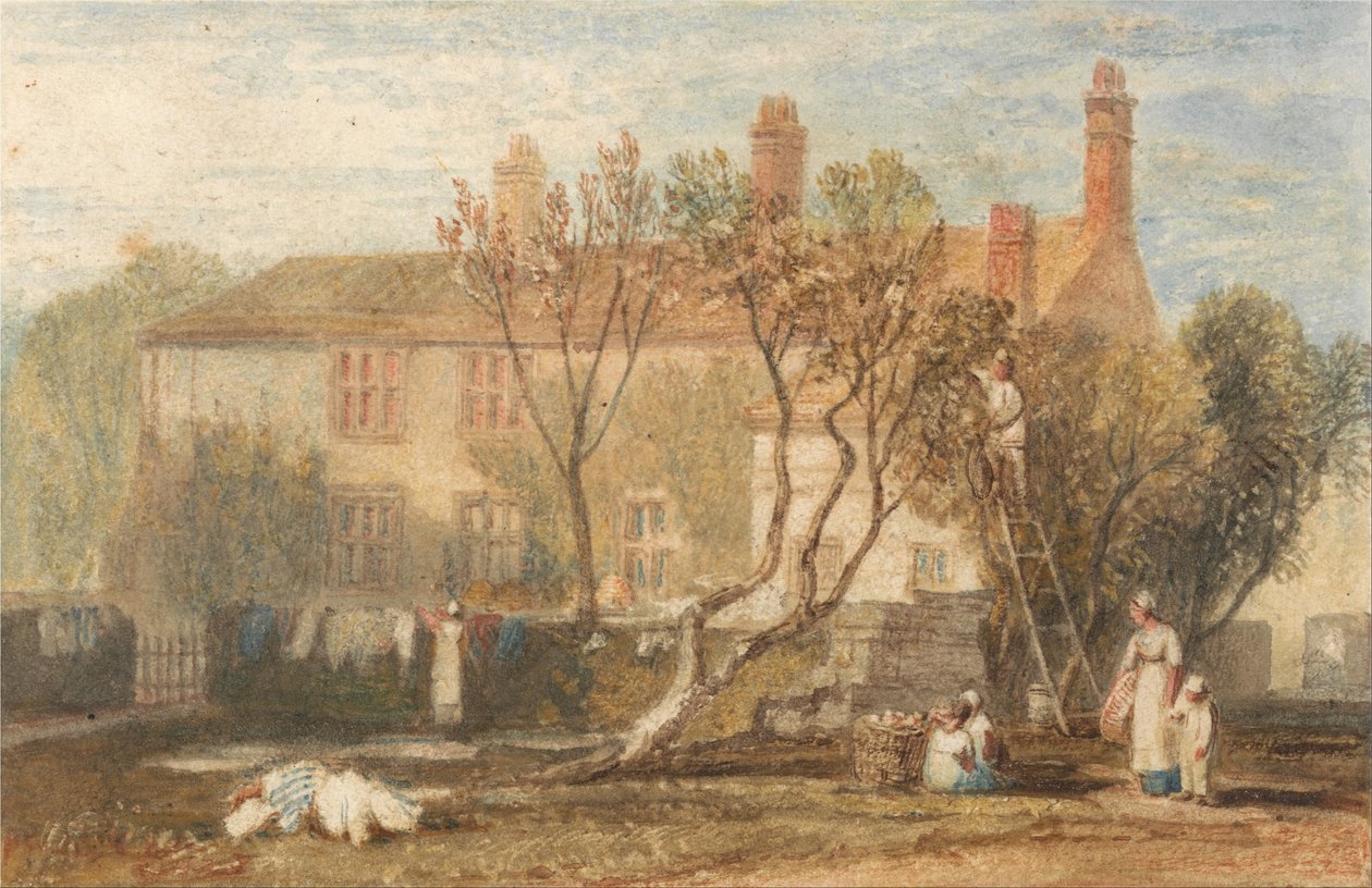 Steeton Manor House, lähellä Farnley tekijältä Joseph Mallord William Turner