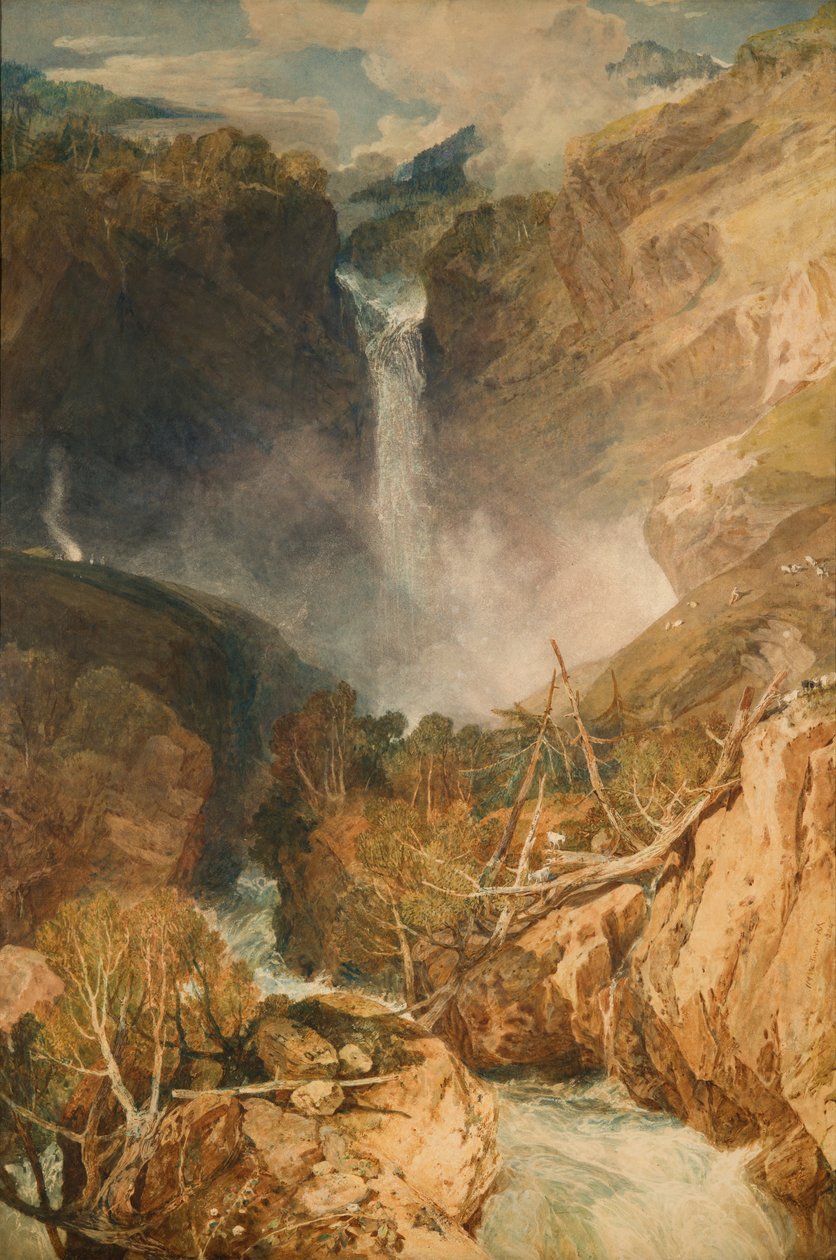 Reichenbachin suuret putoukset, 1804 tekijältä Joseph Mallord William Turner