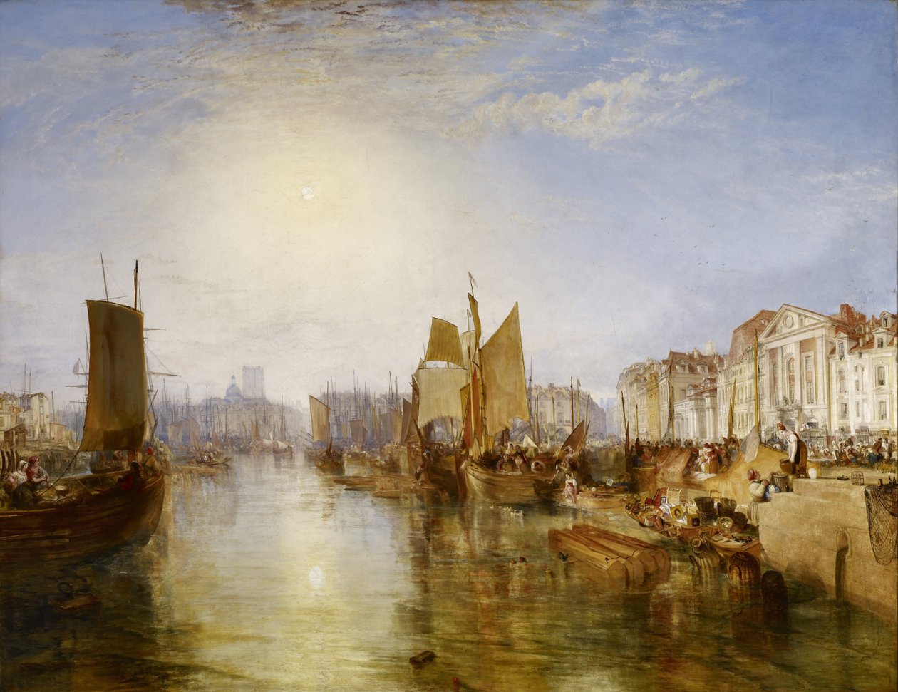 Dieppen satama tekijältä Joseph Mallord William Turner