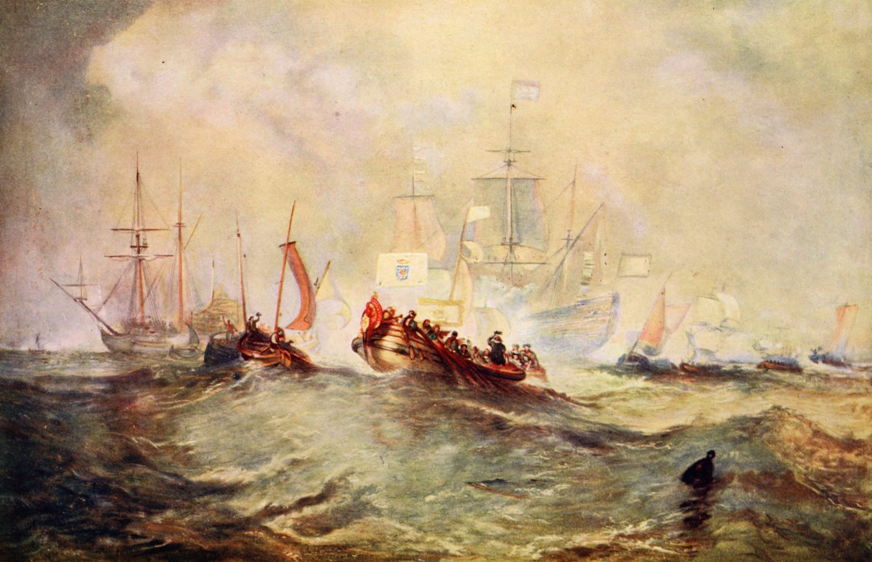 William of Orangen maihinnousu Torbayssa, 1688 tekijältä Joseph Mallord William Turner