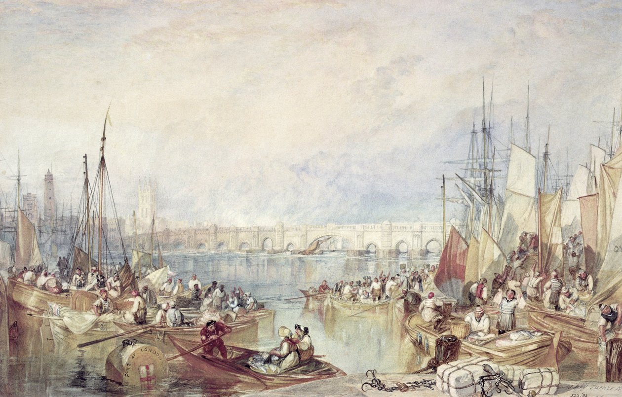 Lontoon satama tekijältä Joseph Mallord William Turner
