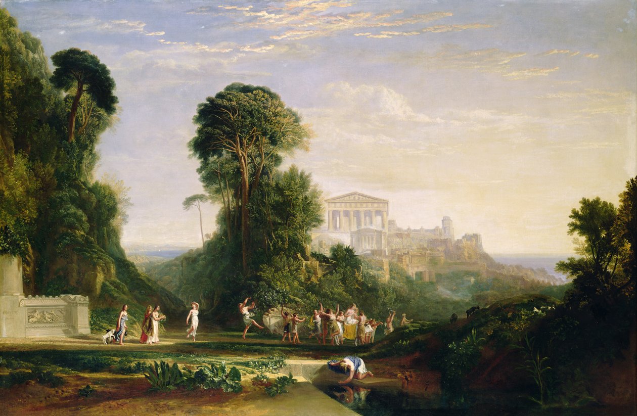 Jupiterin temppeli - Prometheus kunnostettu tekijältä Joseph Mallord William Turner