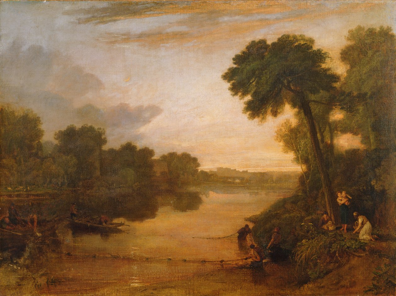 Thames lähellä Windsoria, n. 1807 tekijältä Joseph Mallord William Turner