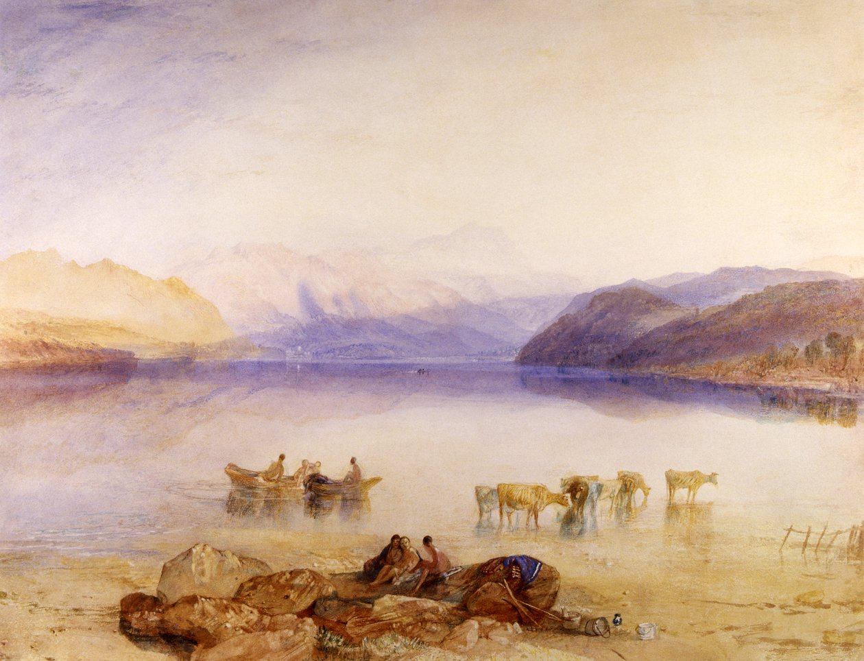 Ullswater, Cumberland, n. 1835 tekijältä Joseph Mallord William Turner