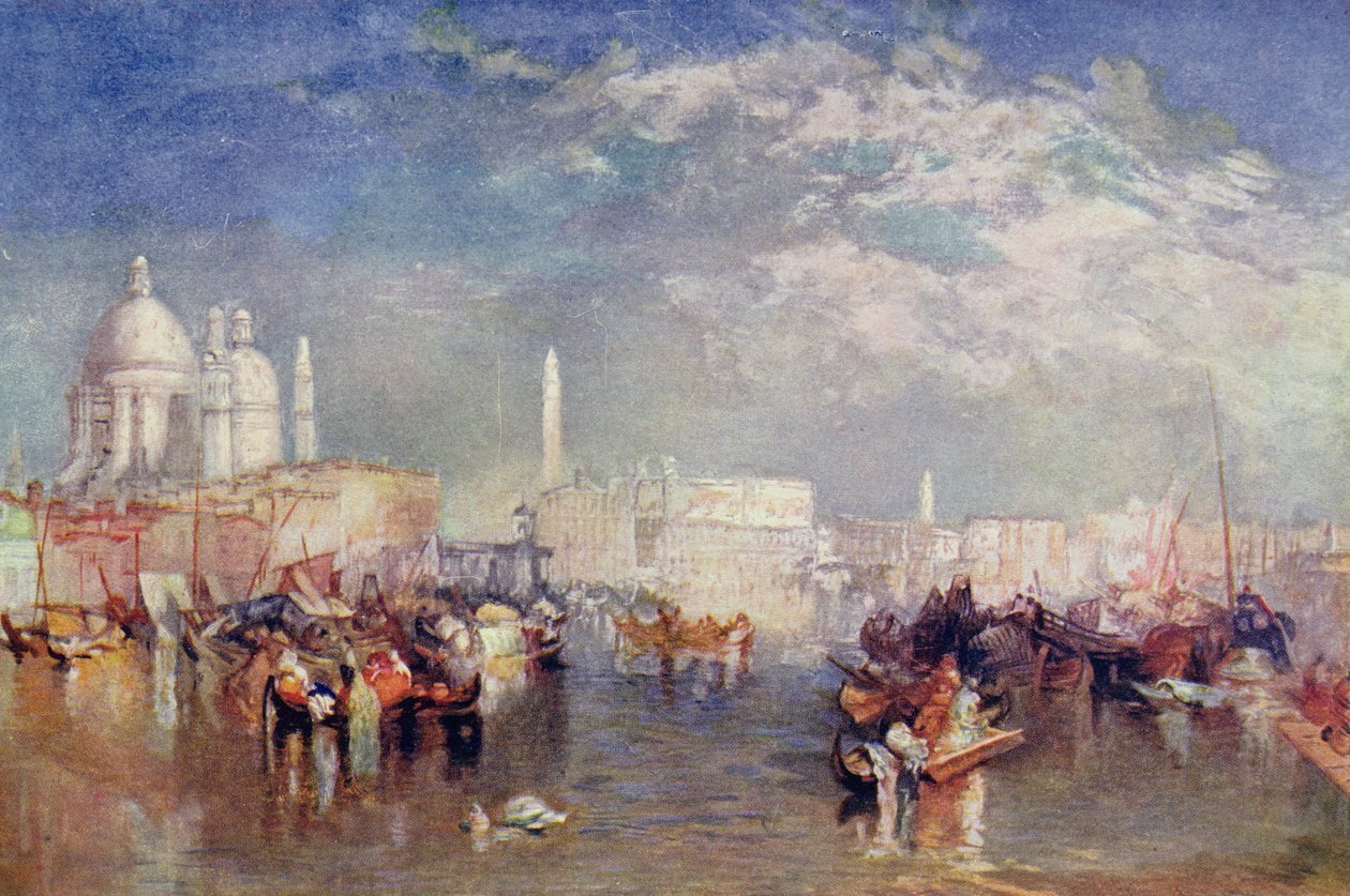Venetsia, kuvitus teoksesta "Lives of Great Men Told by Great Men", toimittanut Richard Wilson, noin 1920-luku tekijältä Joseph Mallord William Turner