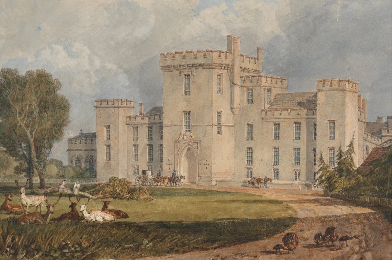 Näkymä Hampton Courtiin, Herefordshire, luoteesta tekijältä Joseph Mallord William Turner