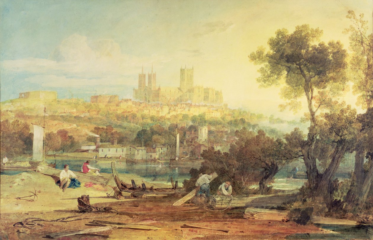 Näkymä Lincolnista tekijältä Joseph Mallord William Turner