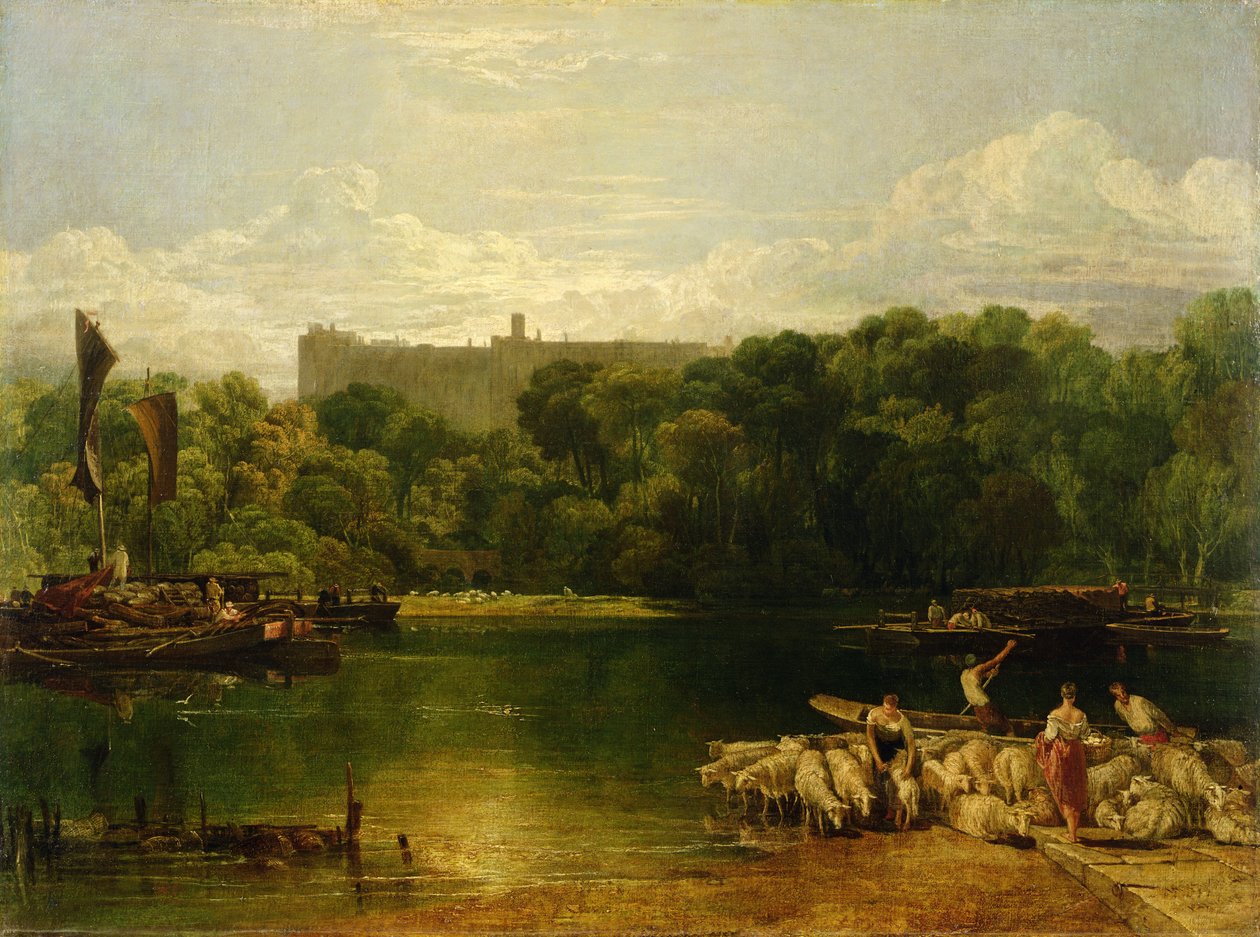 Windsorin linna Thamesista, noin 1805 tekijältä Joseph Mallord William Turner