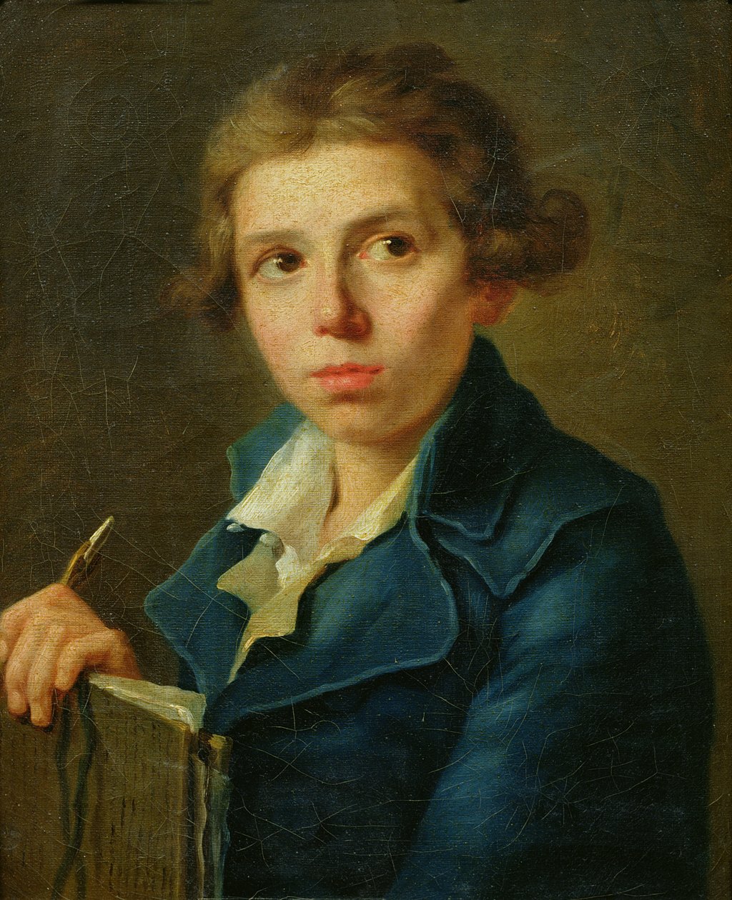 Jacques-Louis Davidin (1748-1825) muotokuva nuorena tekijältä Joseph Marie, the Elder Vien